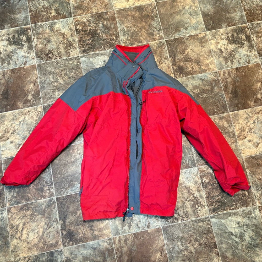 Men's Columbia Red & Gray Interchange Bugaboo Ski Jacket Size Large